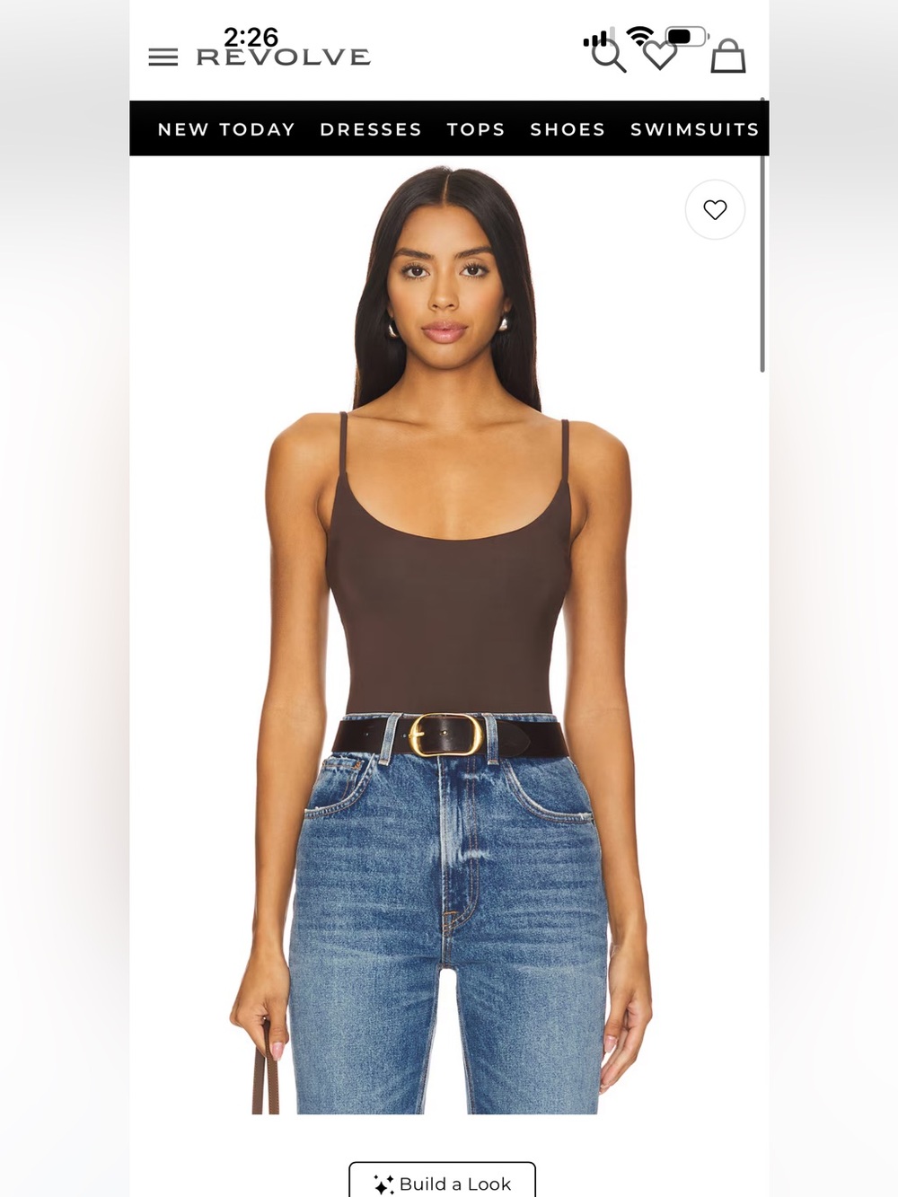 REVOLVE Whittney Bodysuit in Espresso Brown - Size M